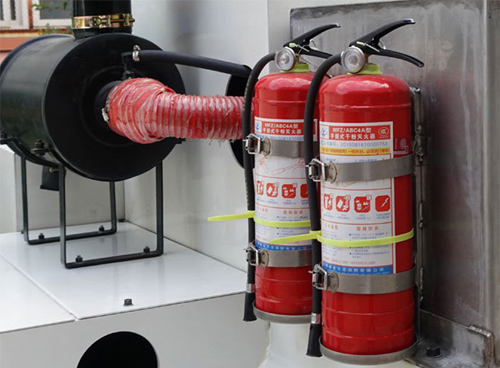 Application analysis of automatic fire extinguisher for mine trackless rubber wheel vehicle